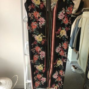 dRA flower print belted dress